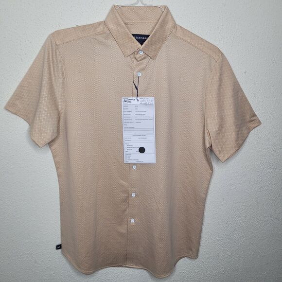 NWT Mizzen & Main Performance Shirt Mens M Casual Stretch Poly Button Up - Picture 2 of 13